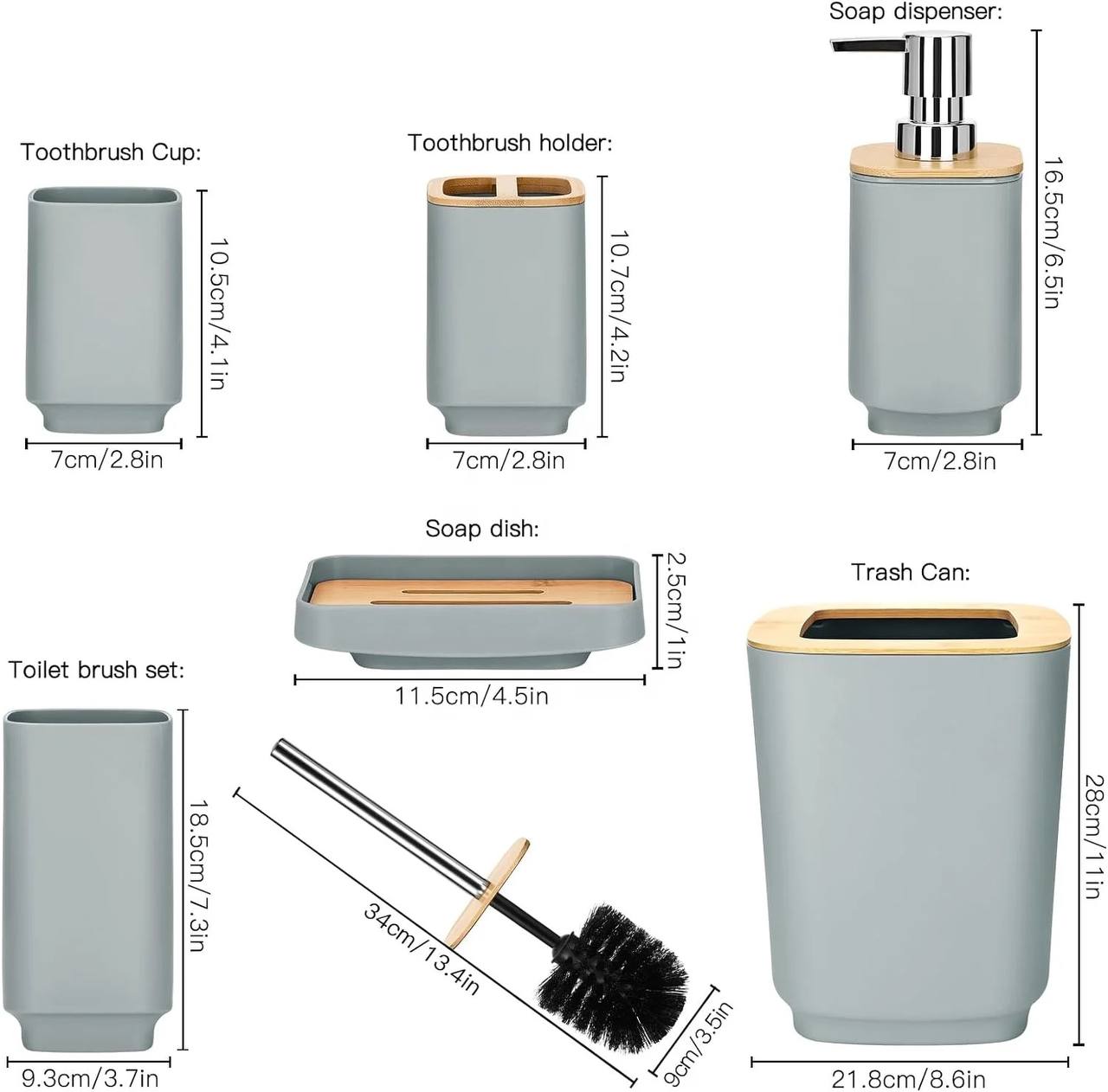 طقم حمام 6 قطع