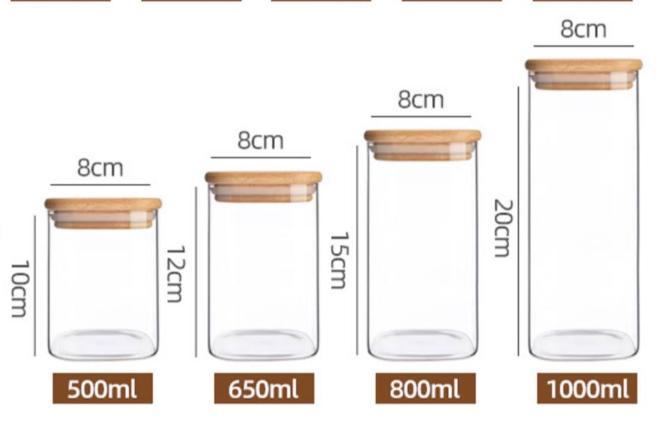طقم برطمان زجاج 4 قطع
