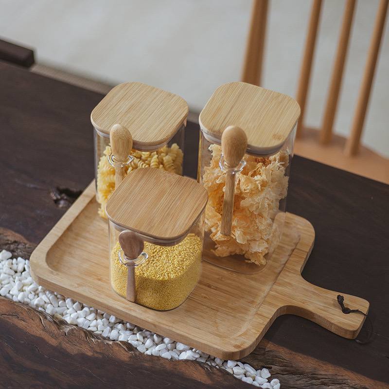 طقم برطمان زجاج بالمعلقه 3 قطع