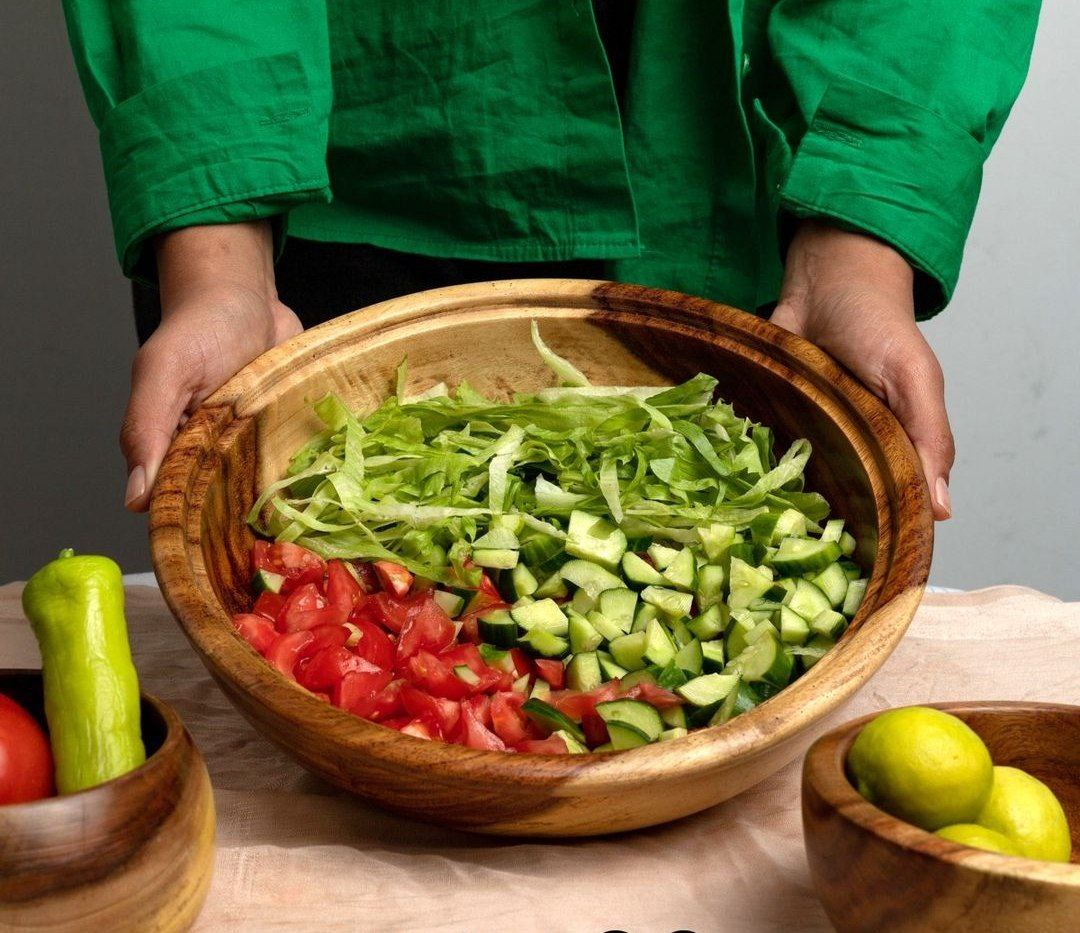 طقم اطباق خشب 4 قطع