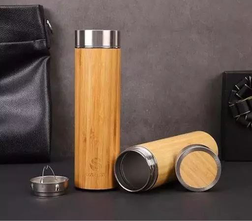 زجاجه استانلس خشبي
