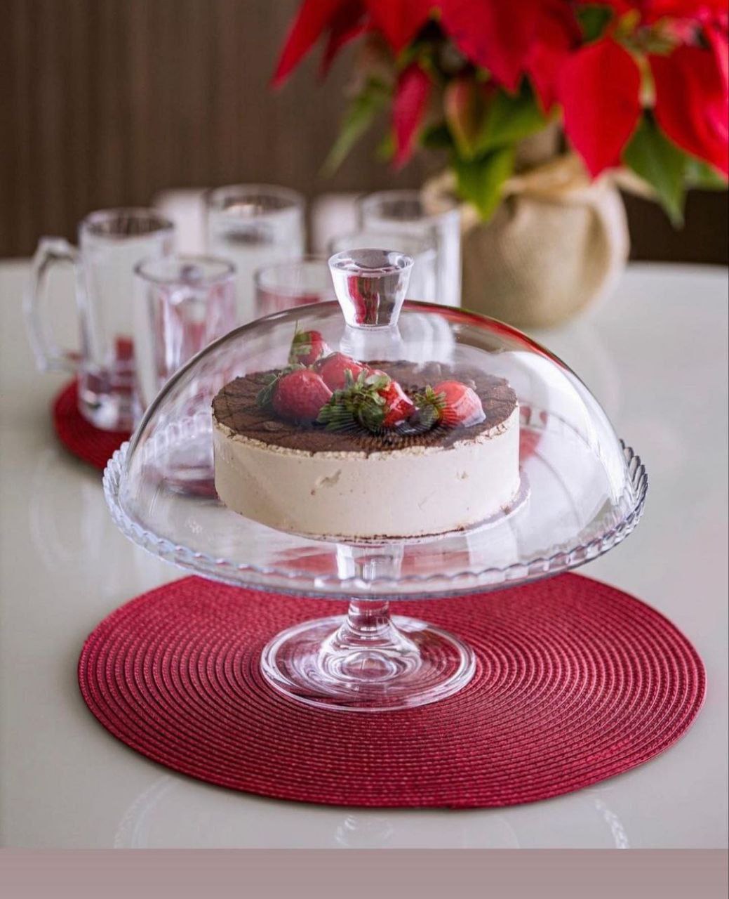 طبق تورته زجاج تركي