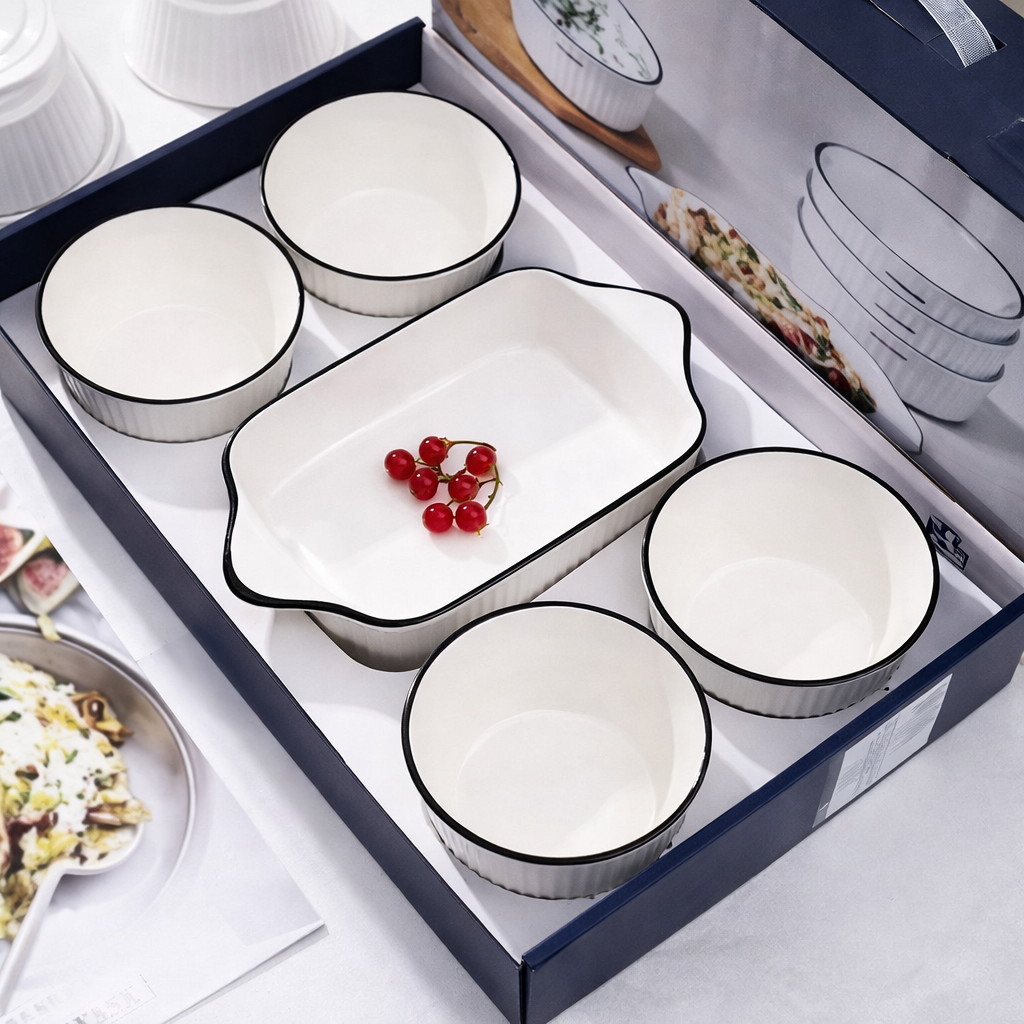 طقم طاجن بورسلين 5 قطع