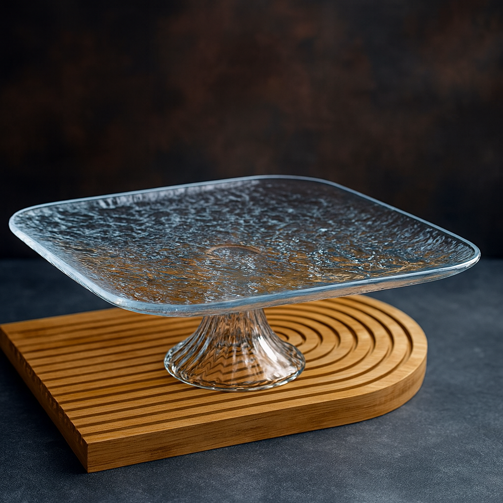 طبق فاكهه زجاج