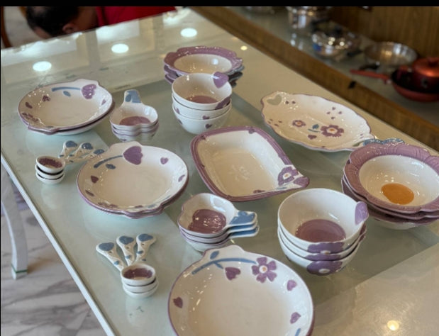 طقم عشاء هاند ميد 32 قطعه