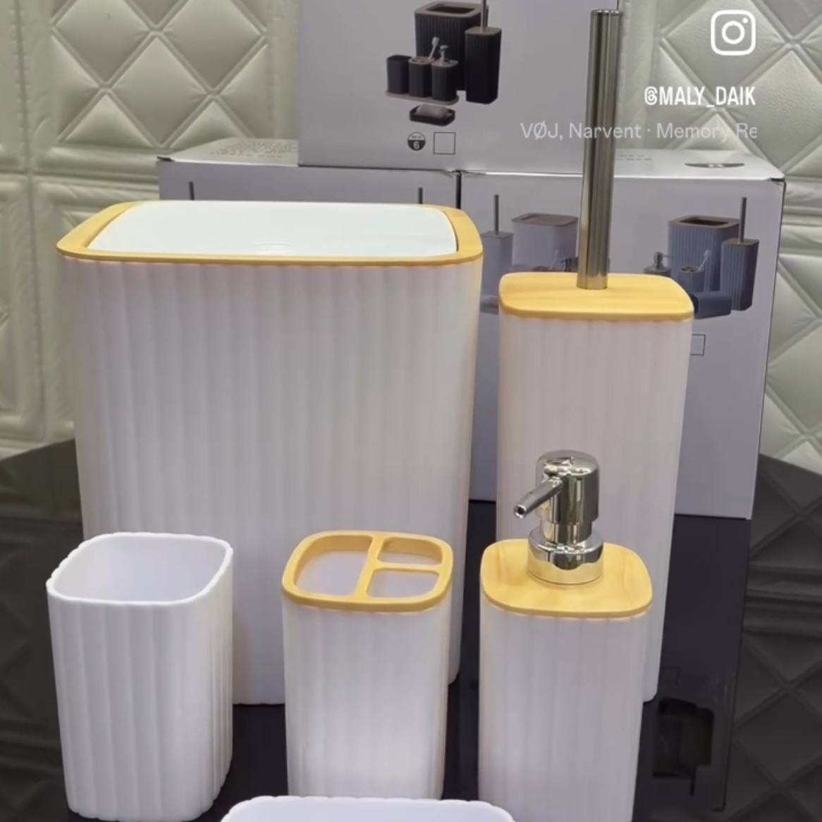 طقم حمام مربع مضلع