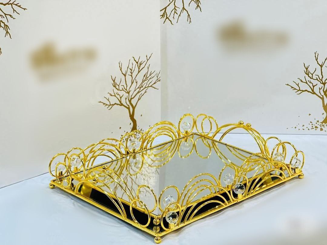 طقم صواني زجاج 2 قطعه