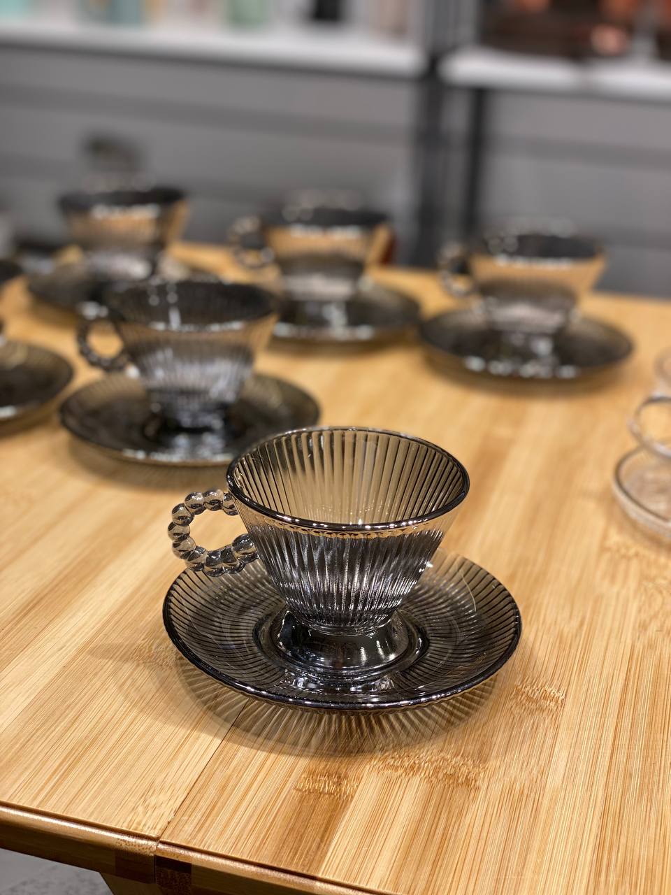 طقم شاي زجاج فاميه