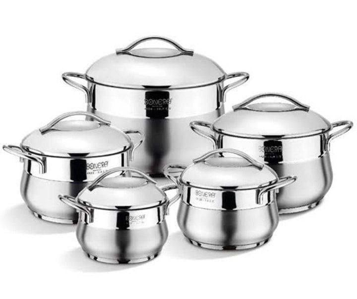 طقم حلل استانلس 10 قطع