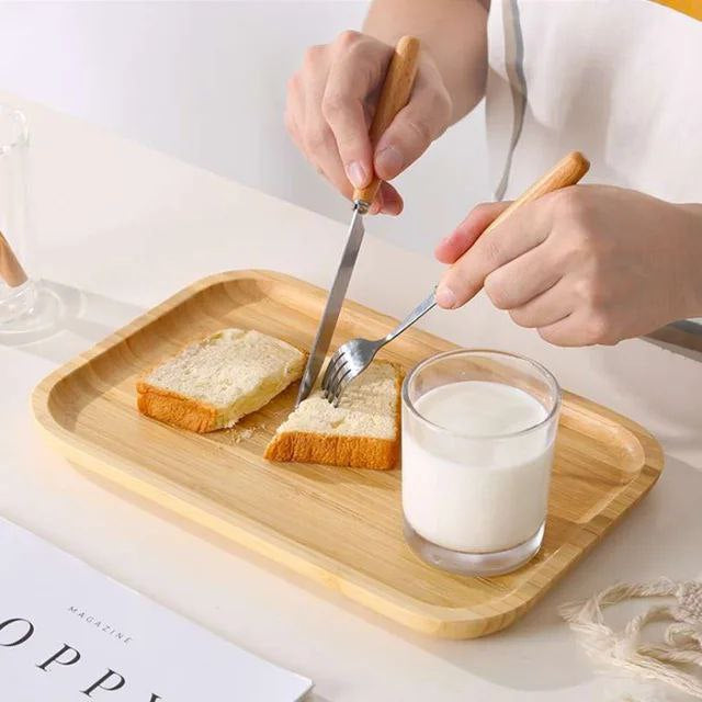 طقم صواني خشب 3 قطع