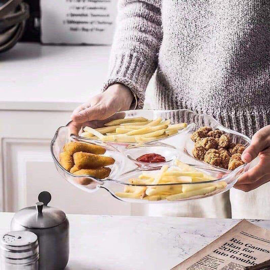طبق زجاج مقسم تركي