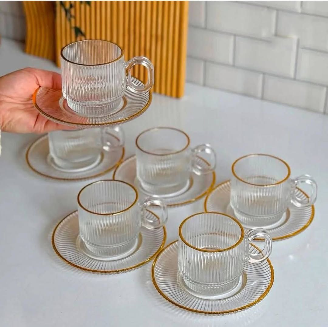 طقم فنجان قهوه 12 قطعه