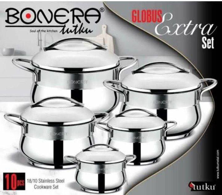 طقم حلل استانلس 10 قطع