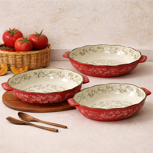 طقم طواجن بورسلين 3 قطع