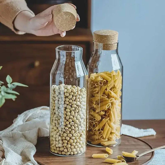 زجاجه زجاج بغطاء فلين