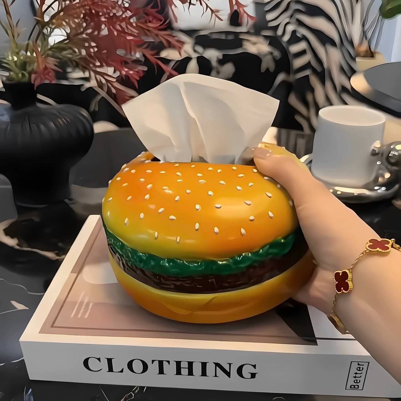 علبه مناديل برجر