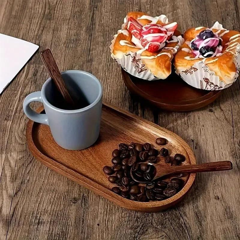 كوستر خشب بيضاوي