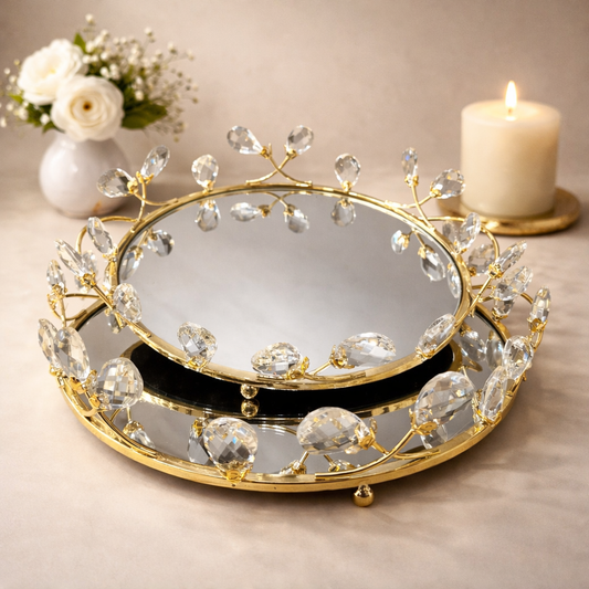 طقم صواني كريستال 2 قطعه