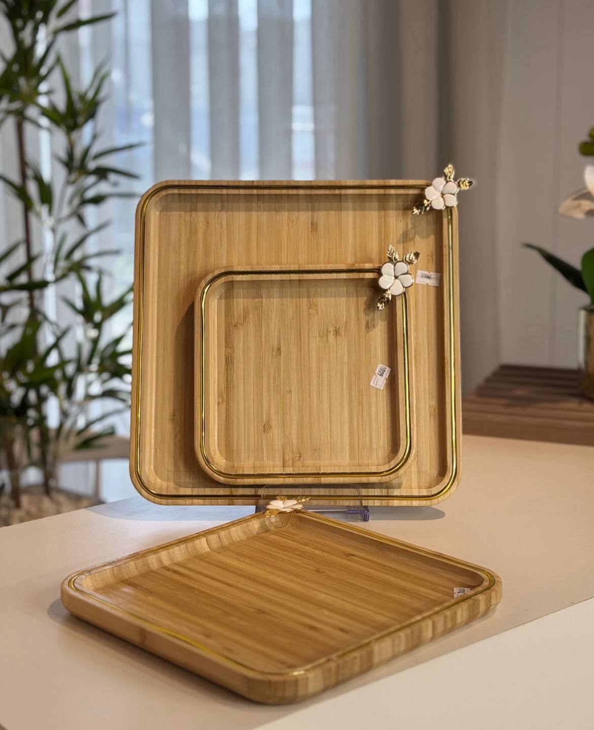 طقم صواني خشب