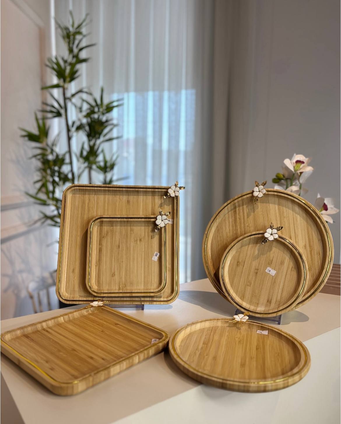 طقم صواني خشب