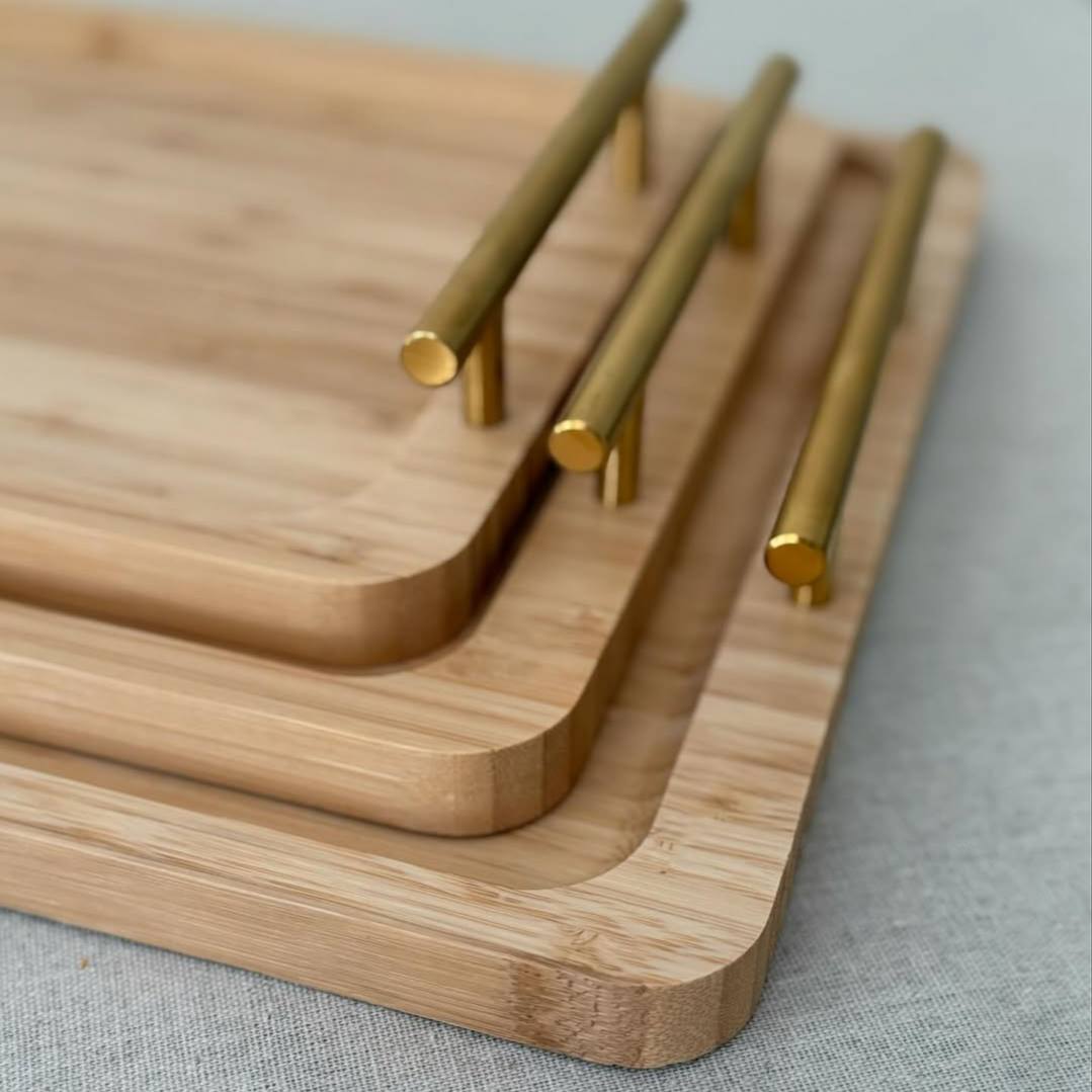 طقم صواني خشب 3 قطع