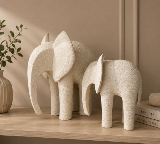 طقم ديكور فيل 2 قطعه 🐘