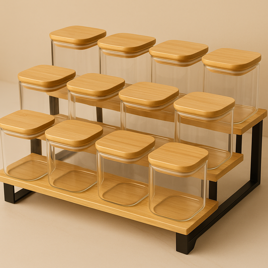 طقم توابل 12 قطعه + استاند