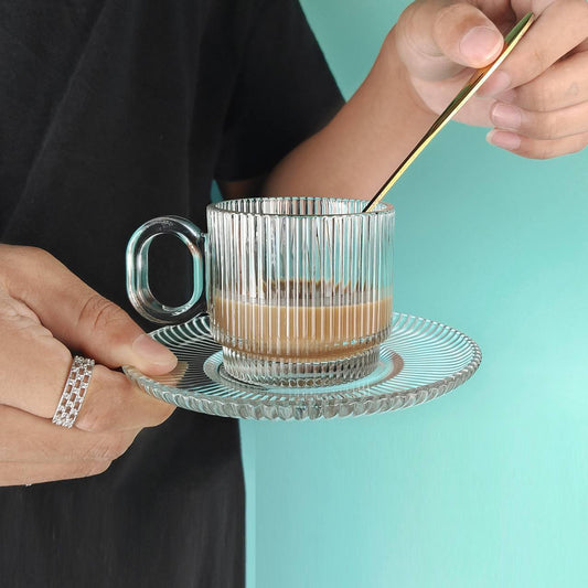 طقم فنجان مضلع